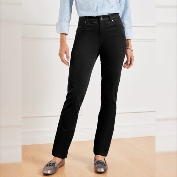 Talbots Preppy Country Club Old Money Corduroy Feminine Straight Leg Pants 12 - Picture 1 of 9
